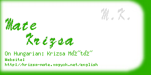 mate krizsa business card
